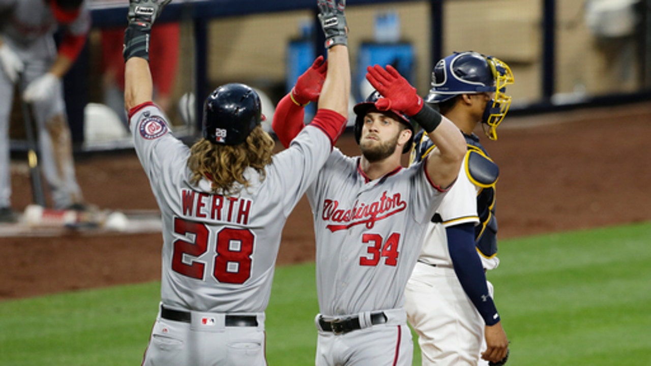 Nationals flex their muscles in 8-5 win over Padres